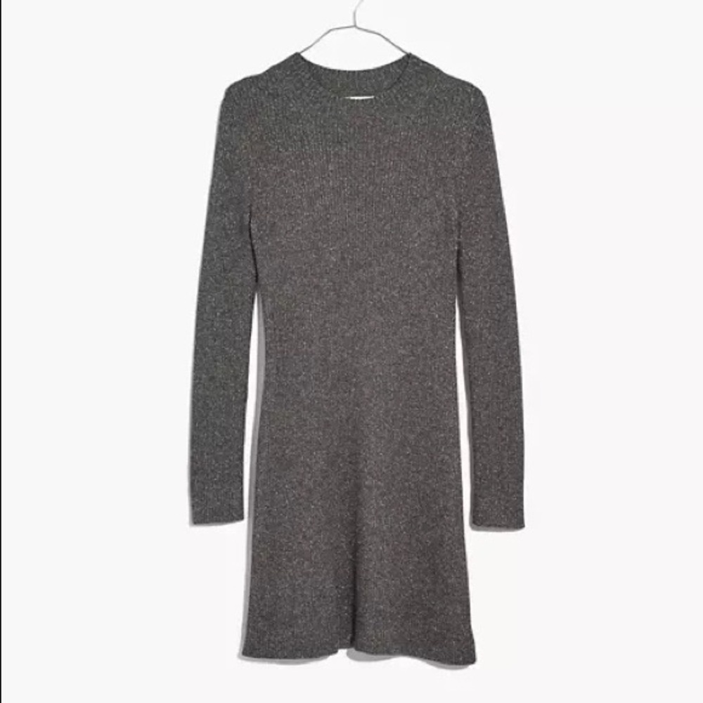 Madewell Night Sparkle Mockneck Sweater Dress